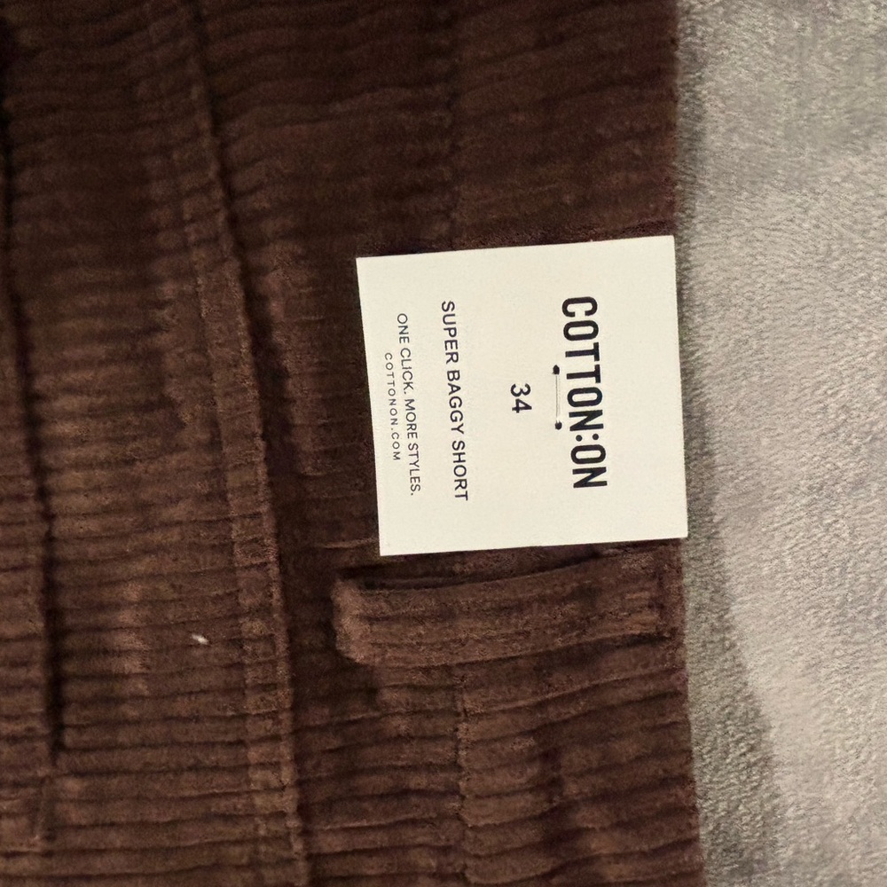 Cotton On Chocolate Corduroy Shorts - Picture 3 of 4